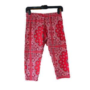 No Boundaries Bandana Print Capri Pants Large